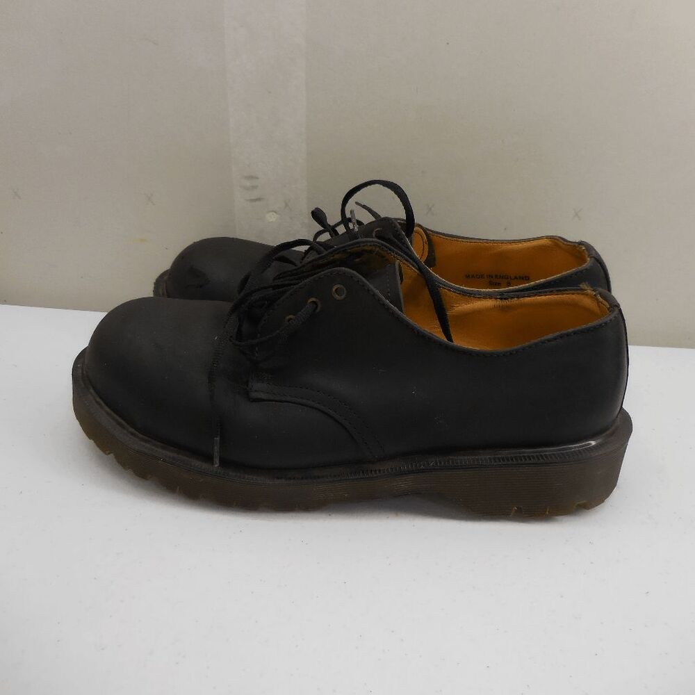 Vintage Dr. Martens Mens Black Original Made In England Oxford Shoes Size 8 90s - Picture 7 of 13